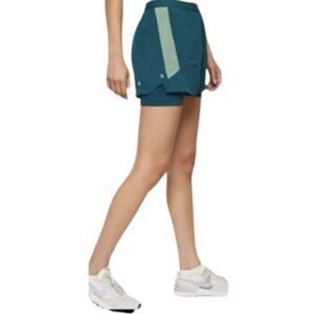 Fourlaps Women's Deep Teal and Dark Ivy Command Shorts Size Medium - Picture 4 of 12
